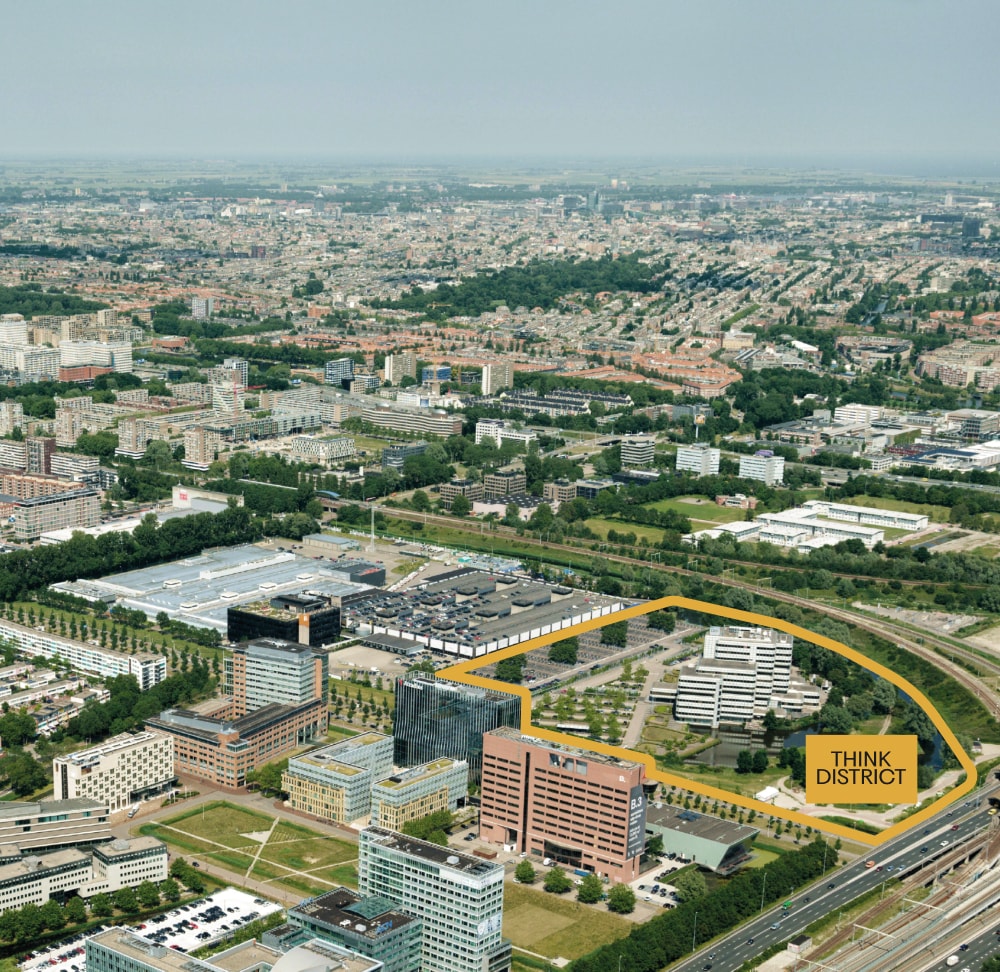 Aerial view on Think District.