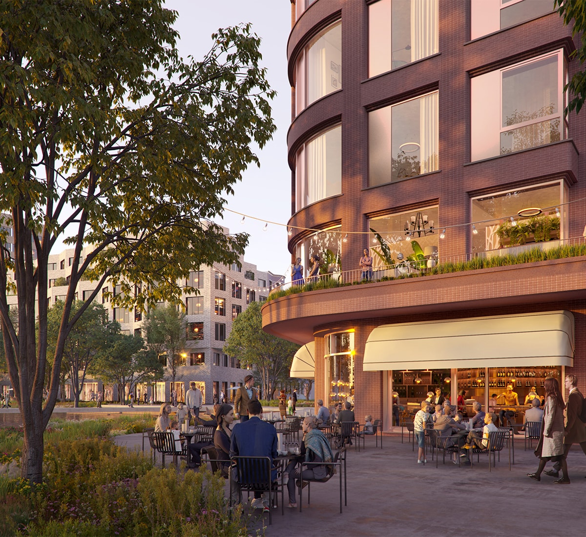 People enjoying time well spent in Think District.