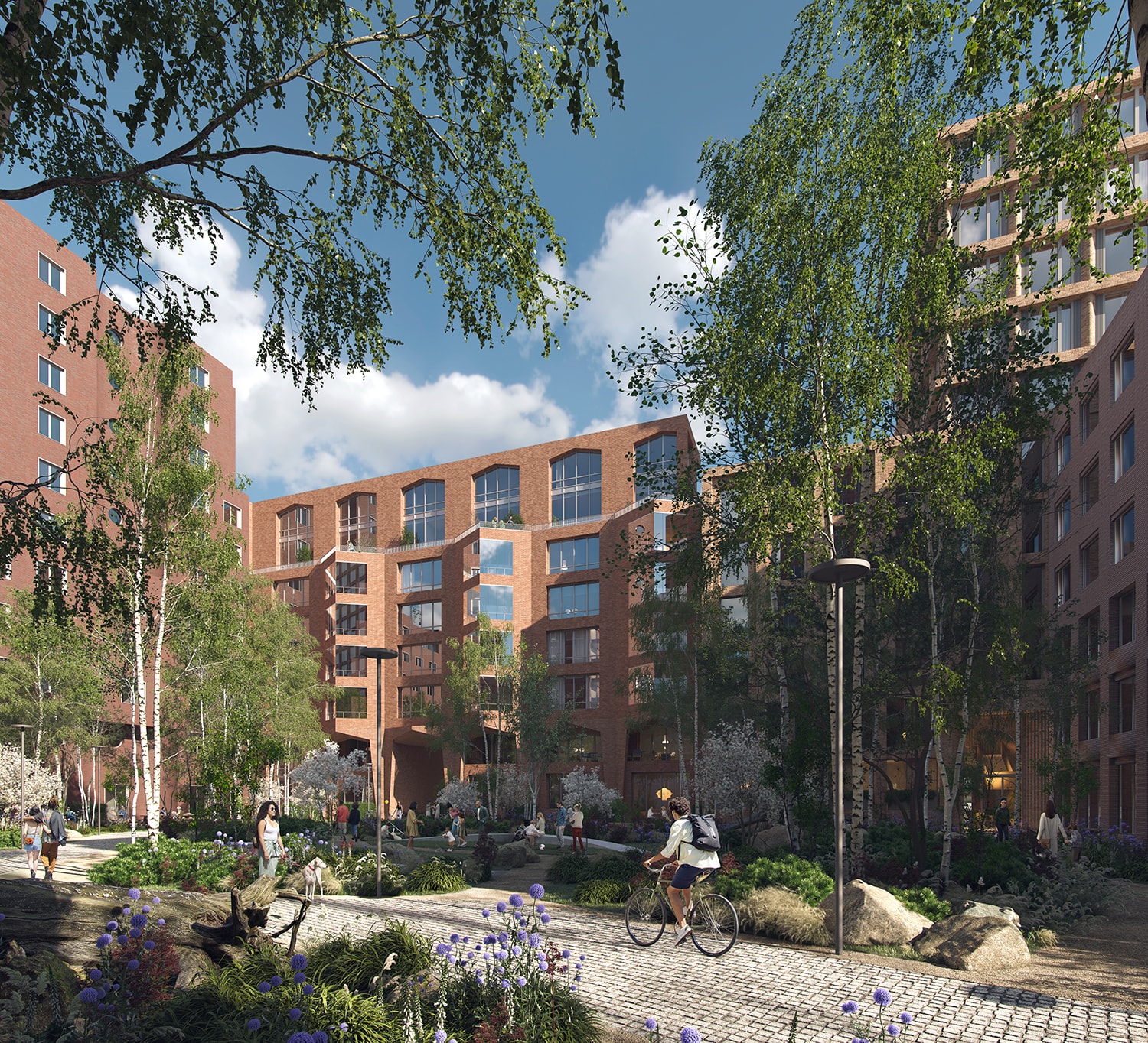 A detail of the new IBM office nature.